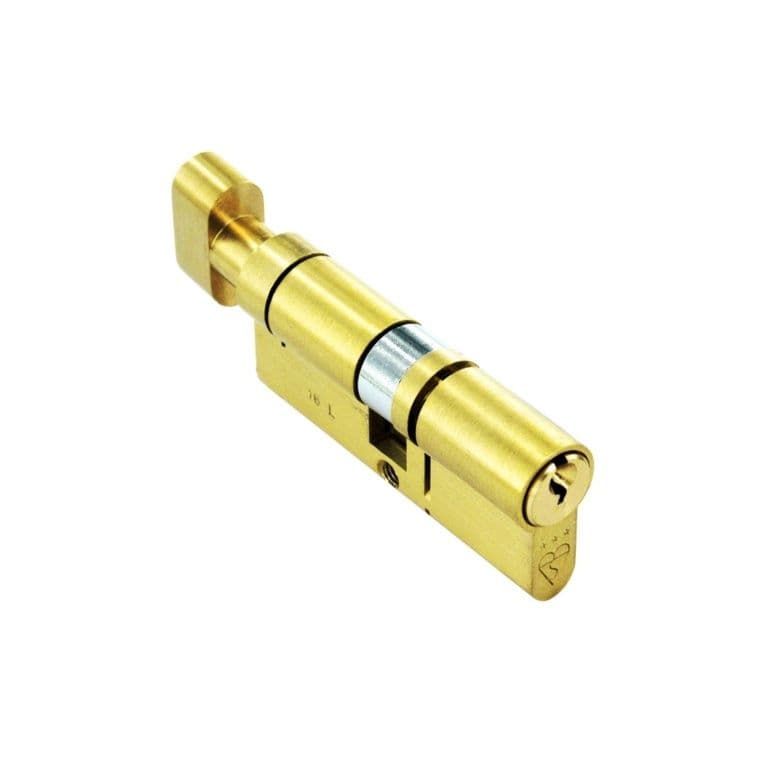 Smiths Locks BS 3 Star Brass Thumb Cylinder - 37 x 37mm - Pack of 5