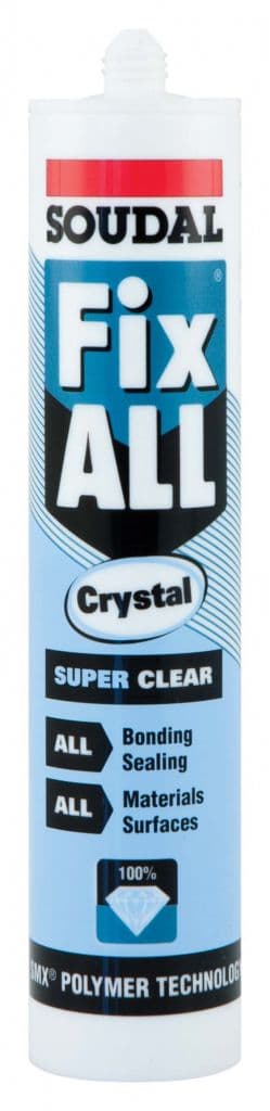 Soudal Fix ALL Crystal Clear Sealant Adhesive  290ml  Box Of 12  Sou118779box12
