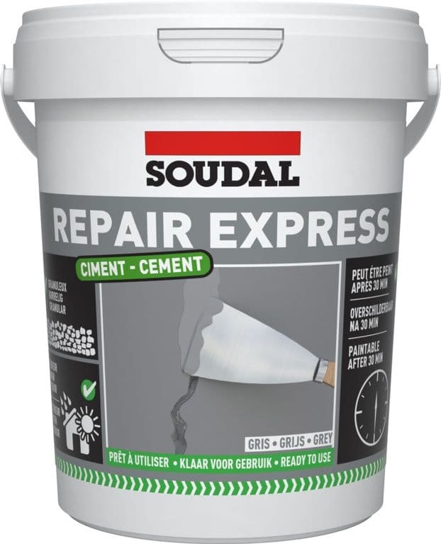 Soudal Repair Express Cement - Grey Tub