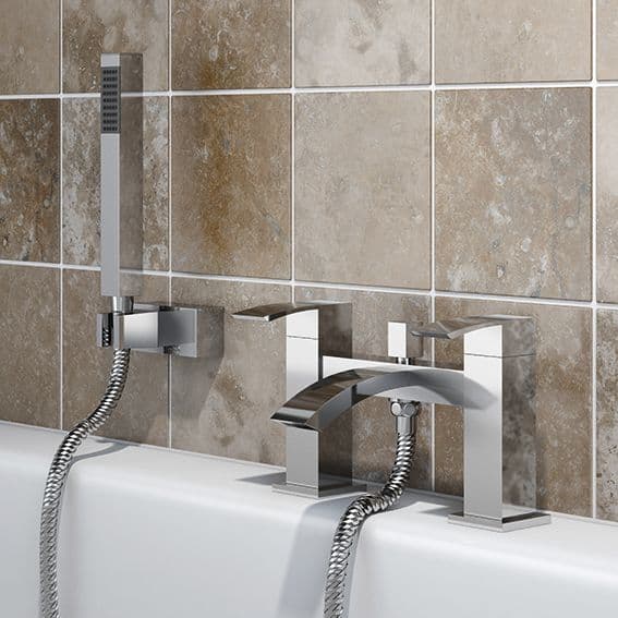 SP Aero Bath Shower Mixer Tap - W: 229mm H: 141mm D: 141mm