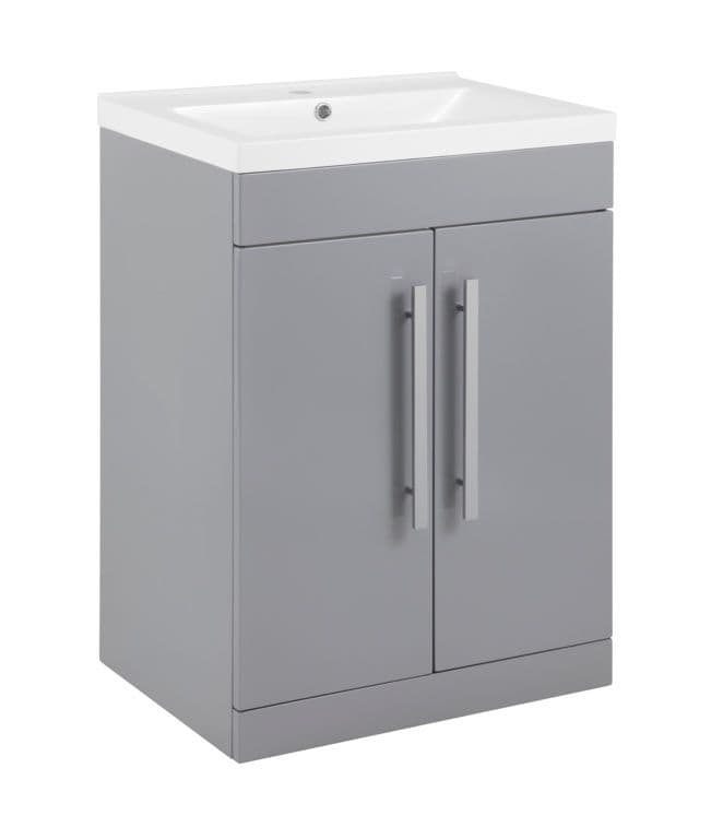 SP Avalon 2 Door Grey Basin Unit - 600mm