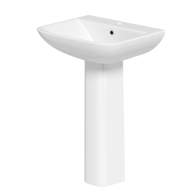 SP Space Saver Basin & Pedestal In A Box - W: 550mm H: 855mm D: 445mm