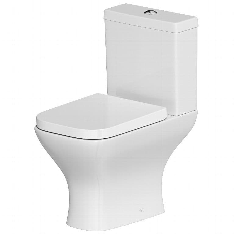 SP Space Saver One Box Square Toilet, Seat and Cistern - W: 365mm H: 780mm D: 610mm