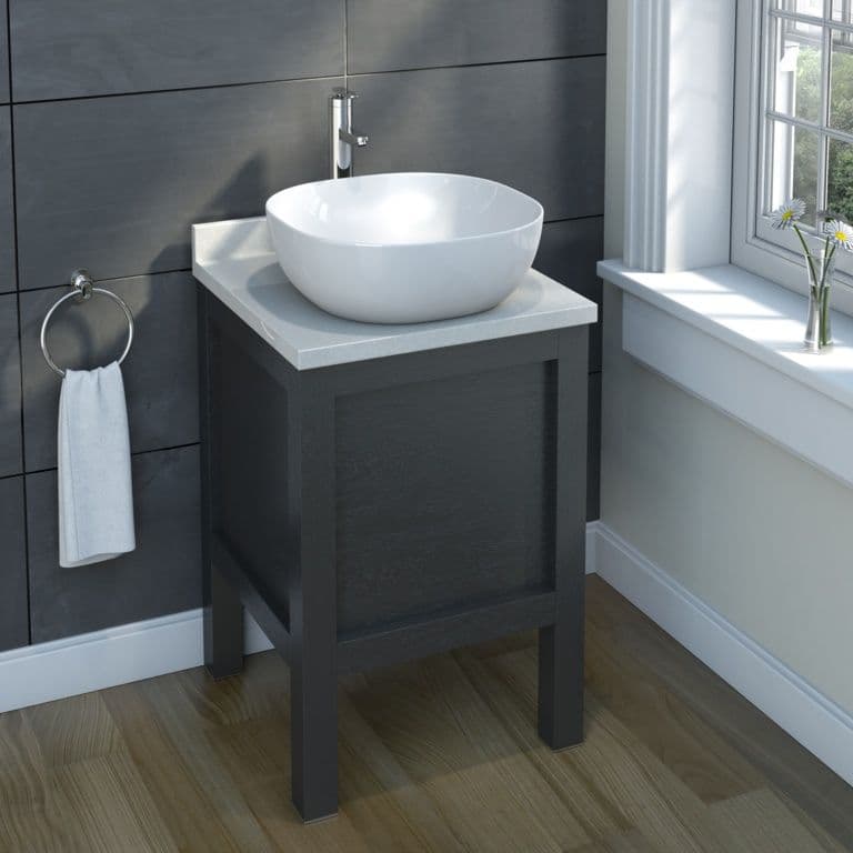 SP Square Counter Top Basin - H: 140mm D: 420mm W: 420mm