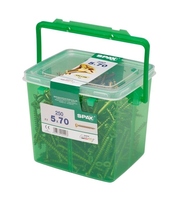 Spax Yellox Woodscrews - 5 x 70mm 250 Piece