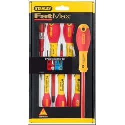 Stanley FatMax Parallel Pozi VDE Screwdriver Set - 6 Piece
