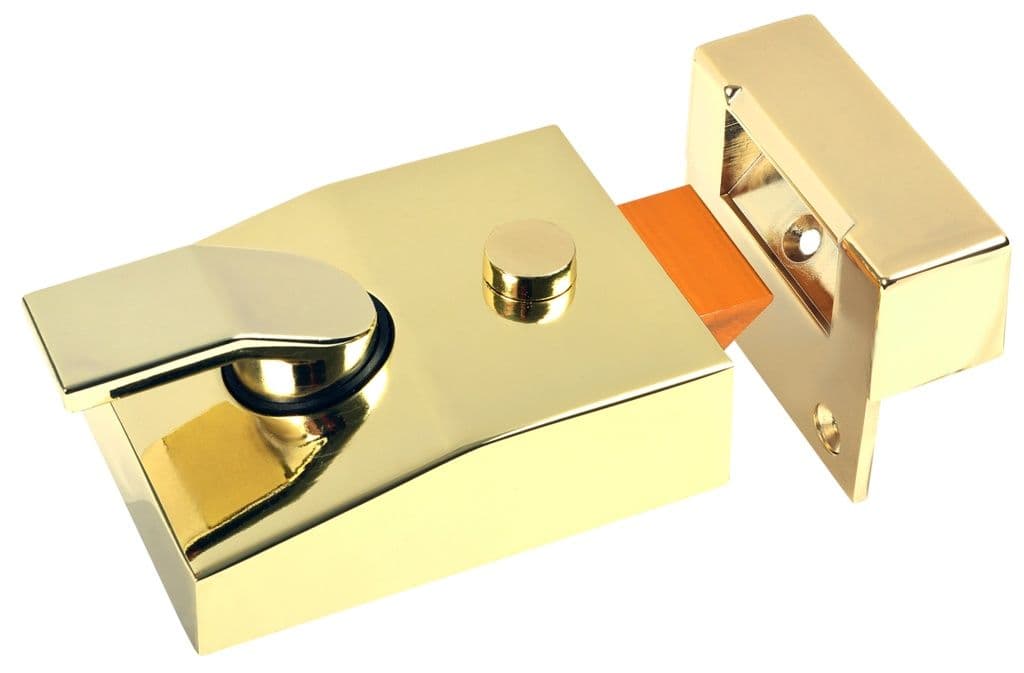 Sterling Double Locking Night Latch - Brass 60mm