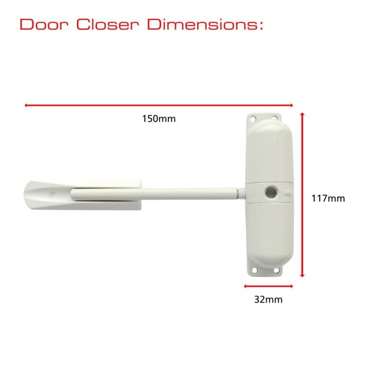 Sterling Spring Door Closer - White