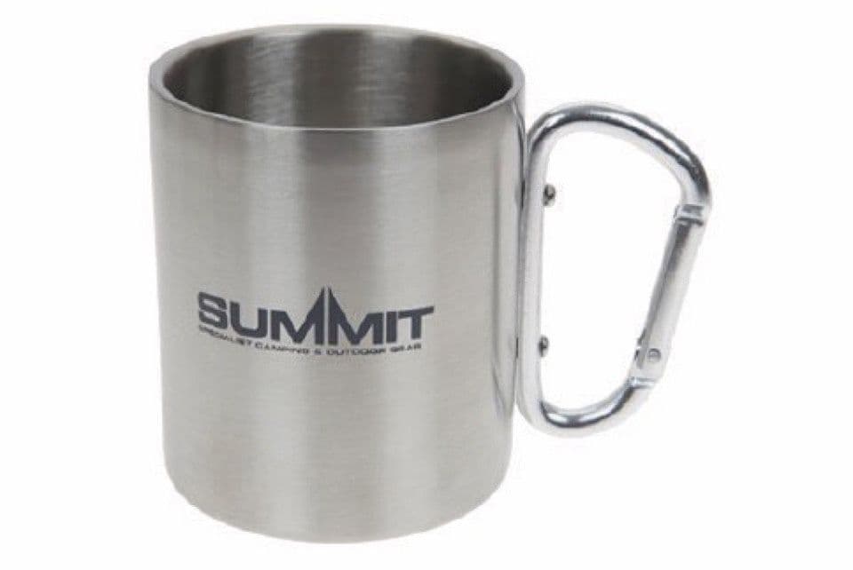 Summit Carabiner Handled Mug - 300ml Stainless Steel