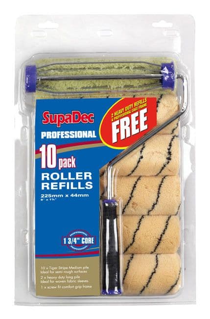 SupaDec 10 Pack Roller Refill - 9"/255mm