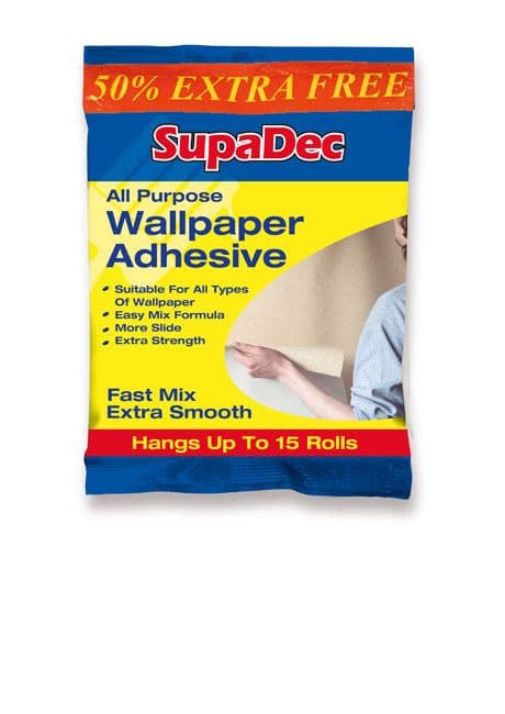 SupaDec All Purpose Wallpaper Adhesive - Up to 10 Rolls PLUS 50% EXTRA FREE