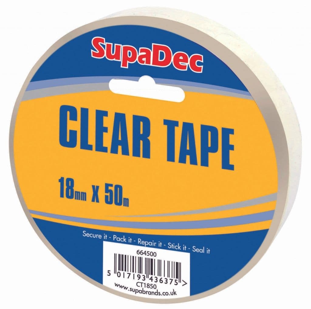 SupaDec Clear Tape - 18mm x 50m