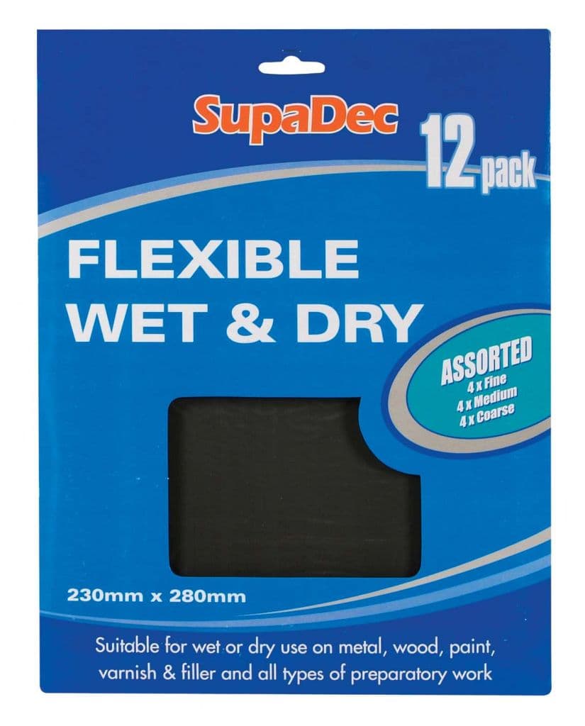 SupaDec Flexible Wet & Dry Paper - Assorted Pack 12