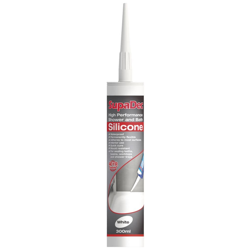 SupaDec High Performance Shower & Bath Silicone - 300ml White