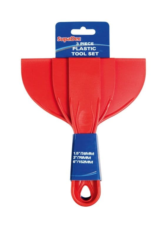 SupaDec Plastic Putty Knife - 3 Piece