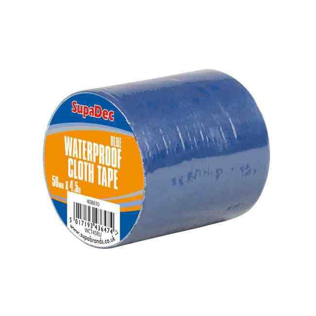 SupaDec Waterproof Cloth Tape - 48mm x 4.5m Blue
