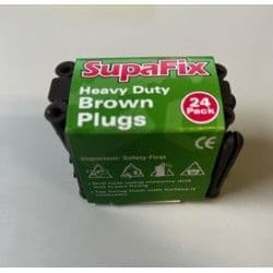 SupaFix Heavy Duty Plugs - Brown Pack 24