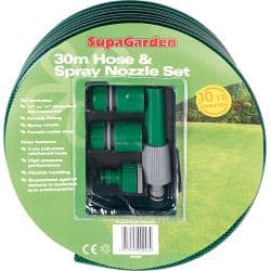 SupaGarden Hose & Spray Nozzle Set - 30m