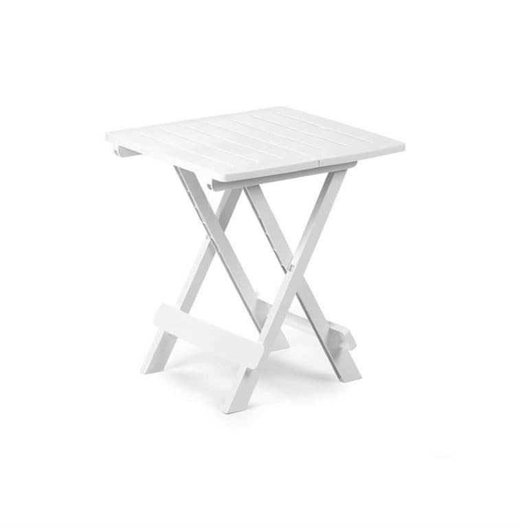 SupaGarden Plastic Folding Camping Table - White