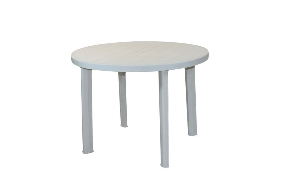 SupaGarden White Plastic Round Table - 90cm