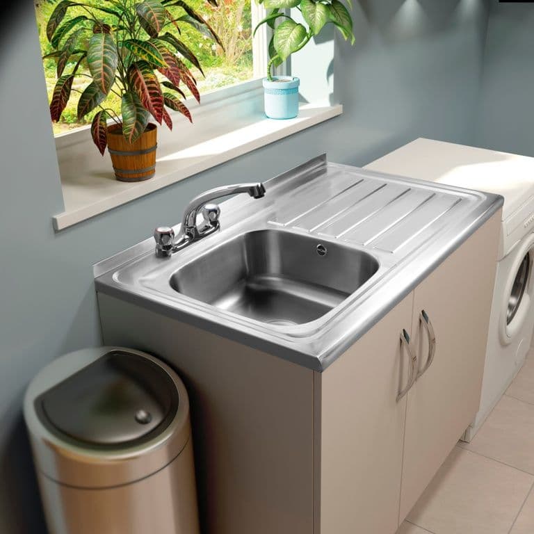 SupaPlumb 2 Tap Sit on Sink - Right Hand Drainer