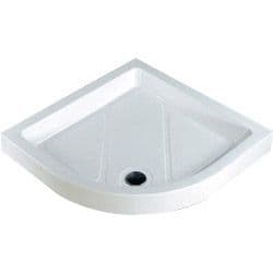 SupaPlumb High Wall ABS Cap Quad Stone Resin Shower Tray - 800mm x 800mm x 80mm