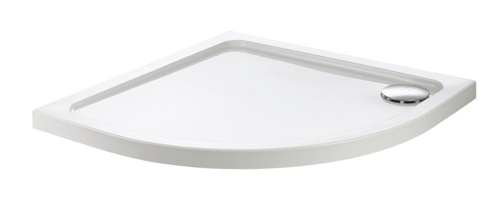 SupaPlumb High Wall ABS Cap Quad Stone Resin Shower Tray - 900 x 900 x 80mm
