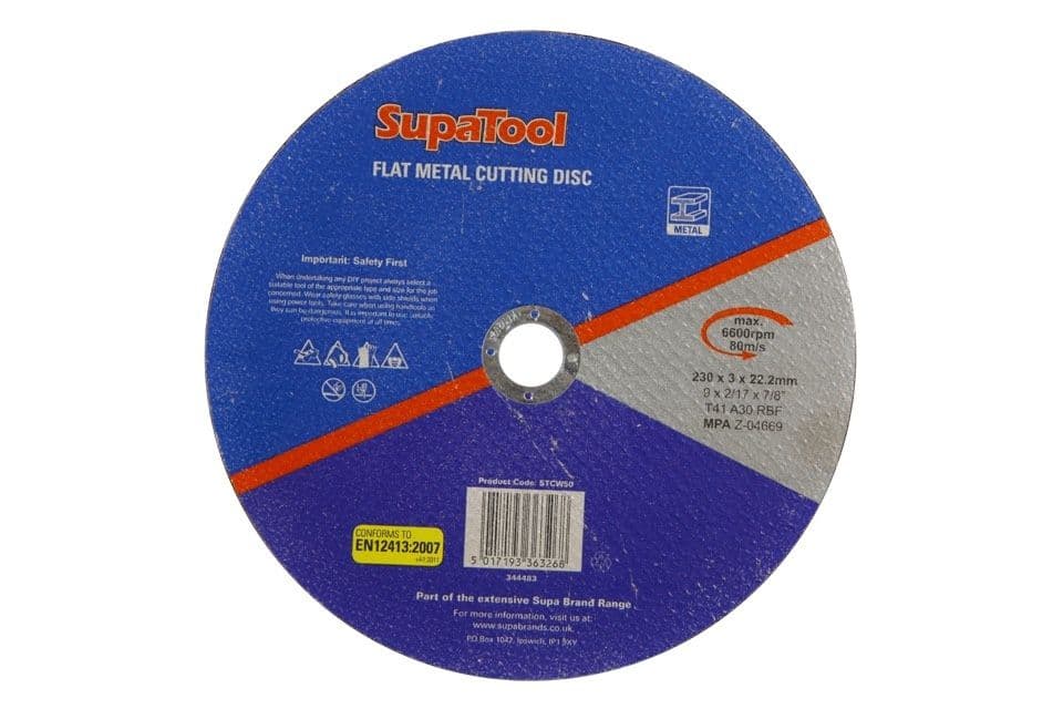 SupaTool Flat Metal Cutting Disc - 230mm x 3.2mm
