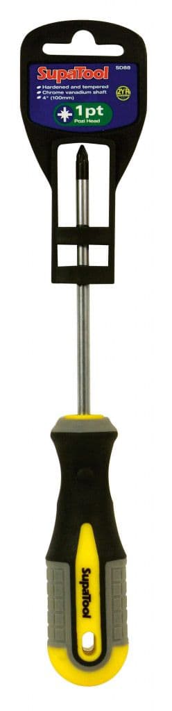 SupaTool Pozi Head Screwdriver - 100mm x 1pt