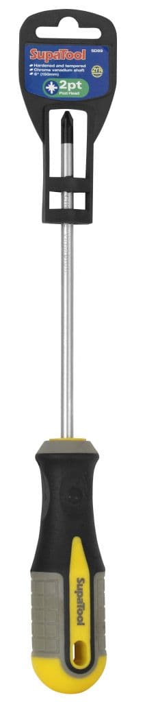 SupaTool Pozi Head Screwdriver - 150mm x 2pt