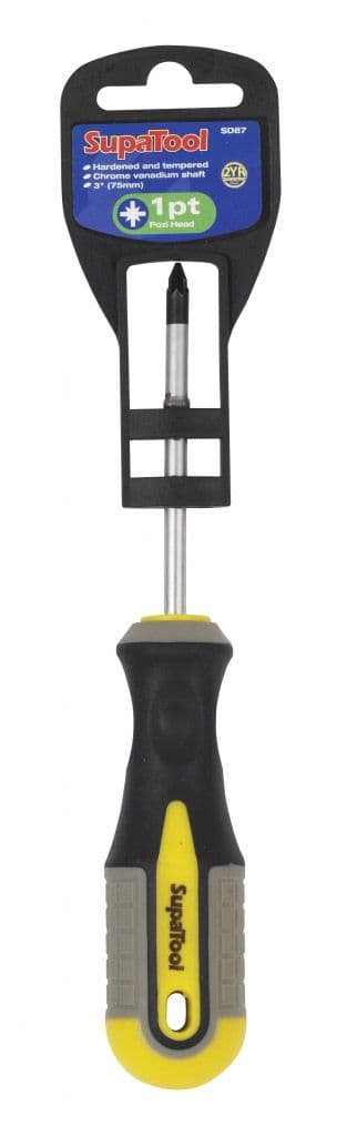 SupaTool Pozi Head Screwdriver - 75mm x 1pt