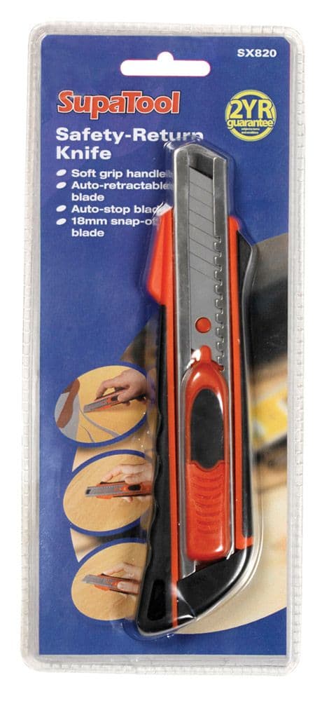 SupaTool Safety-Return Knife - 18mm