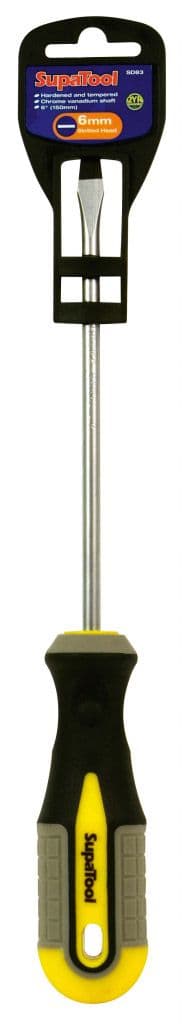 SupaTool Slotted Head Screwdriver - 150mm x 6mm
