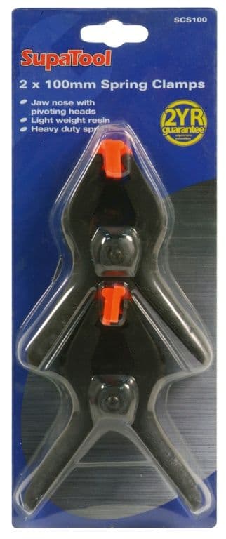 SupaTool Spring Clamps - 2 x 100mm