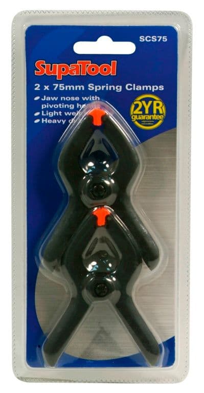 SupaTool Spring Clamps - 2 x 75mm