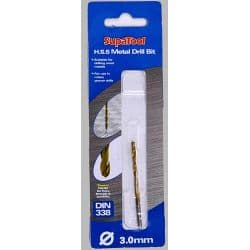 SupaTool Titanium Coated HSS Drill Bits - 3x61mm