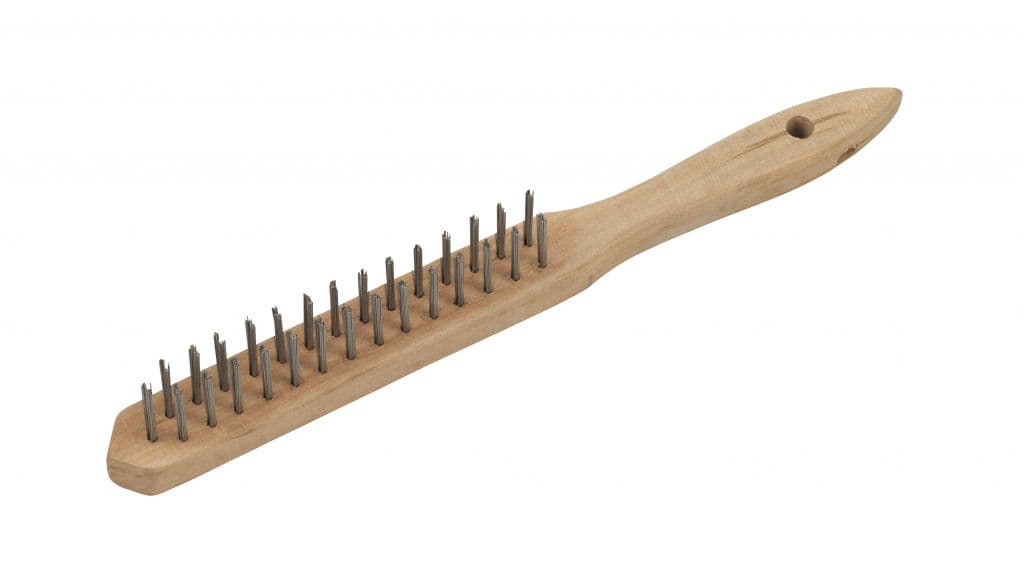 SupaTool Wire Brush With Maple Handle - 2 Rows