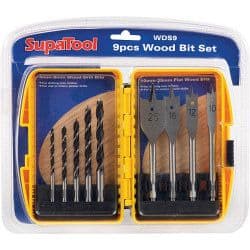 SupaTool Wood Bit Set - 9 Piece