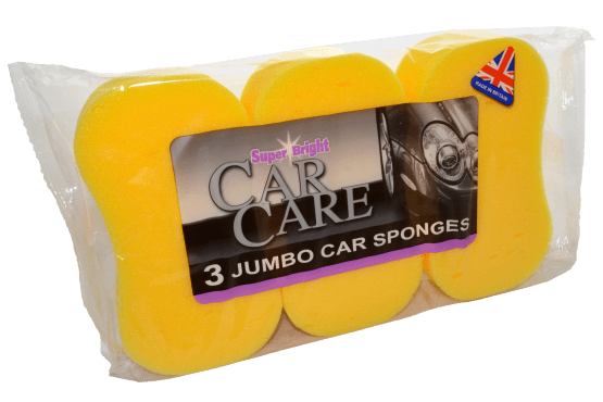 Superbright Jumbo Car Sponge - Pack 3