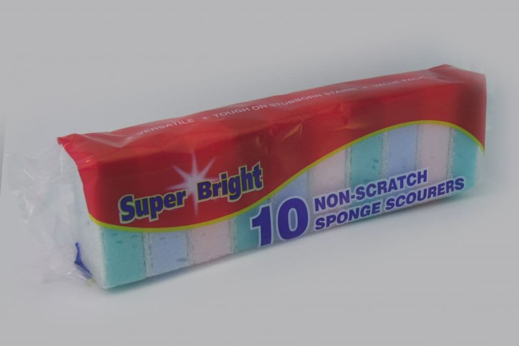 Superbright Non Scratch Sponge Scourers - Pack 10
