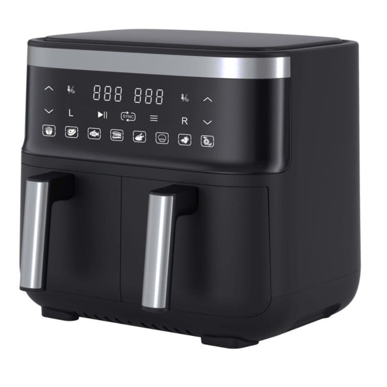 Swan Black Digital Dual Air Fryer - 7.6L