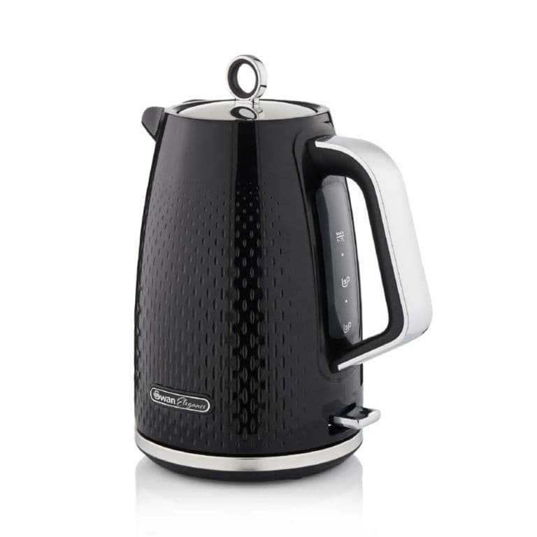 Swan Textured Jug Kettle 1.7L - Black