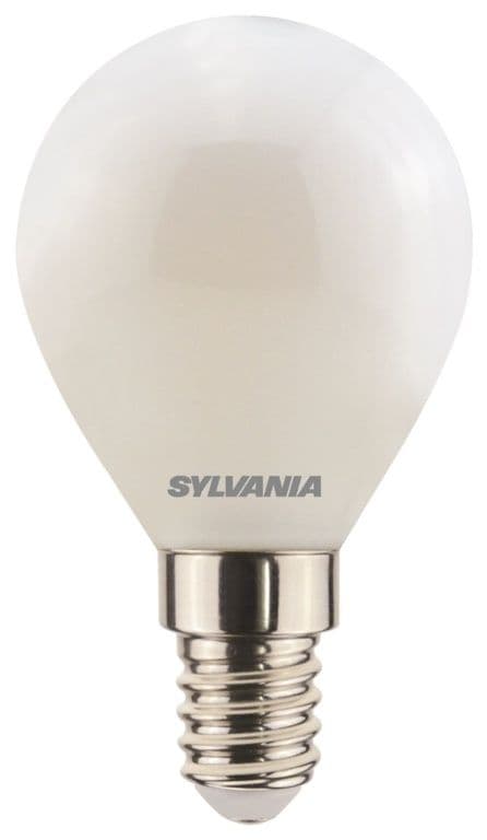 Sylvania LED Retro Ball Lamp Satin 470 Lumen E14 SES - Neutral White