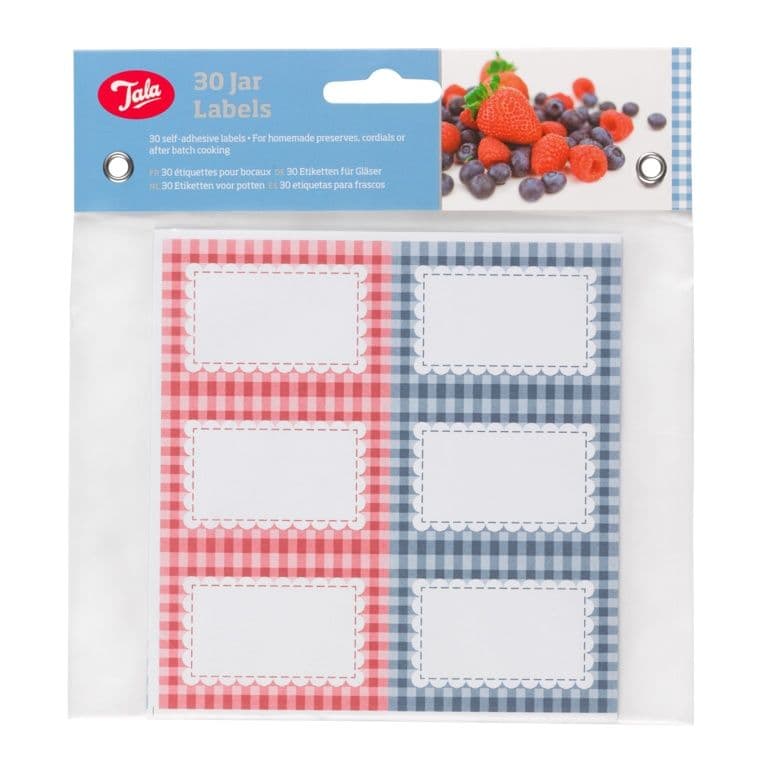 Tala Everyday Gingham Preserving Labels - Pack of 30