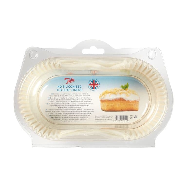 Tala Siliconised Greaseproof Loaf Tin Liners (Set of 40) - 1lb