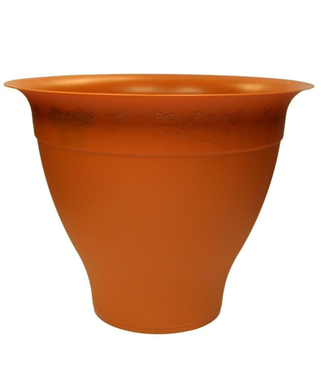 Thumbs Up Greenfields Round Planter - 24cm Terracotta