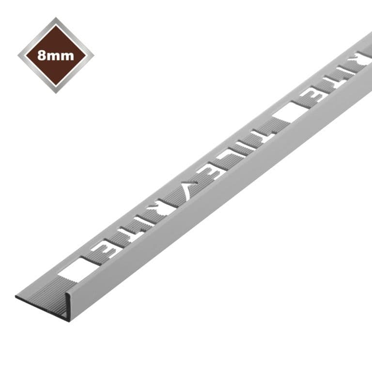 Tile Rite 8mm L Profile PVC Tile Trim - Grey