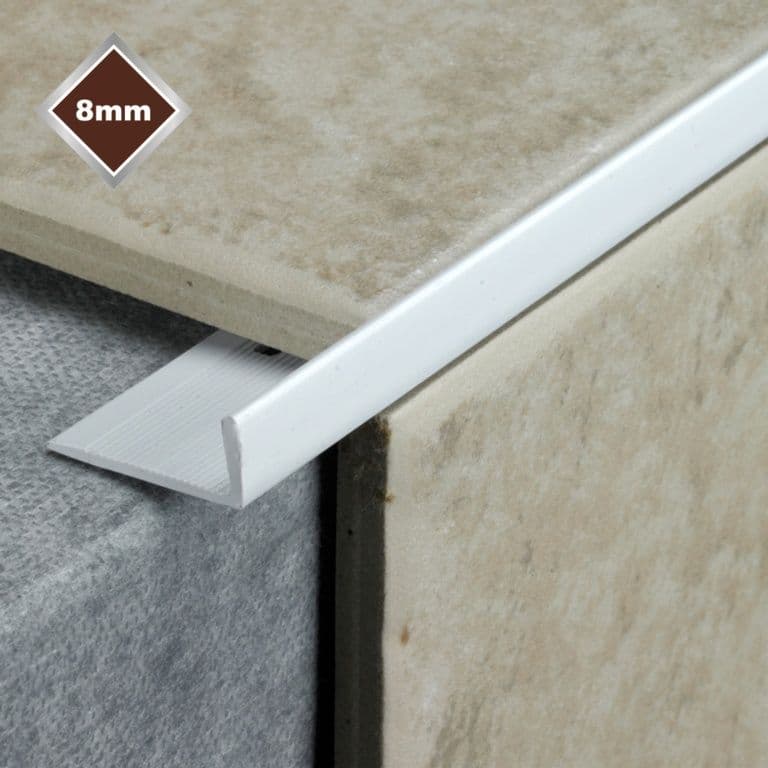 Tile Rite 8mm L Profile PVC Tile Trim - White