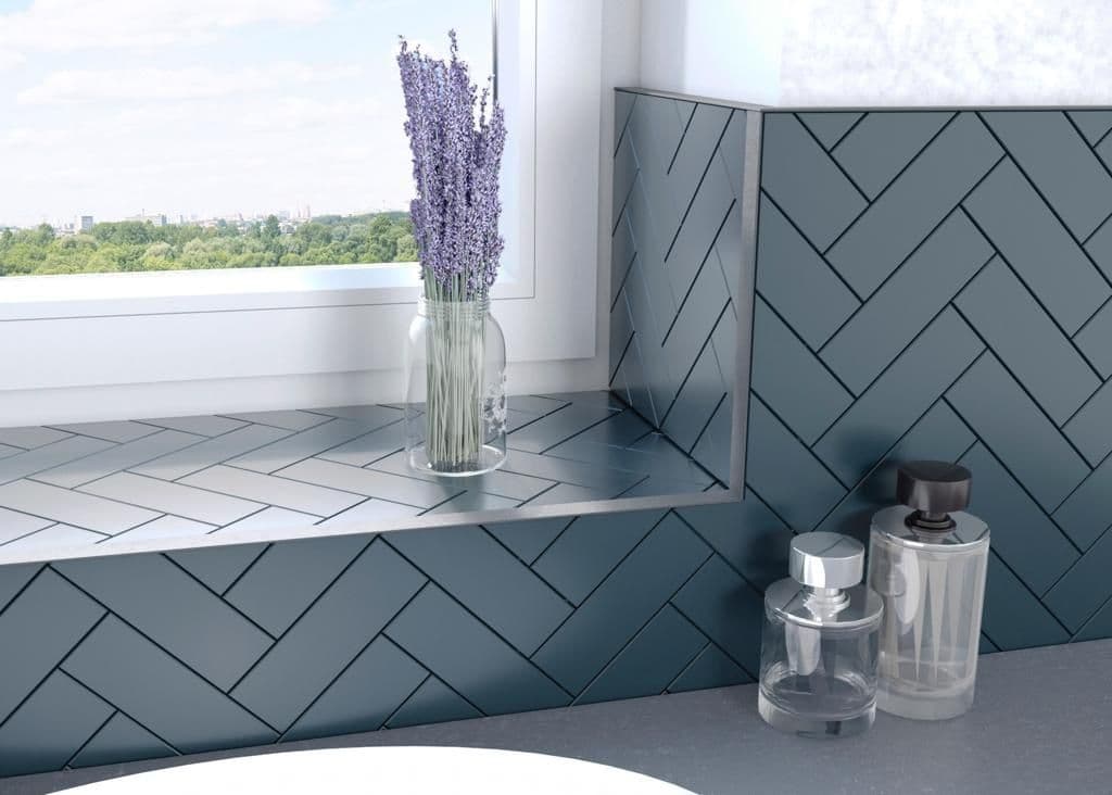 Tile Rite L Profile Trim 12mm x 2.44m - Cast Iron