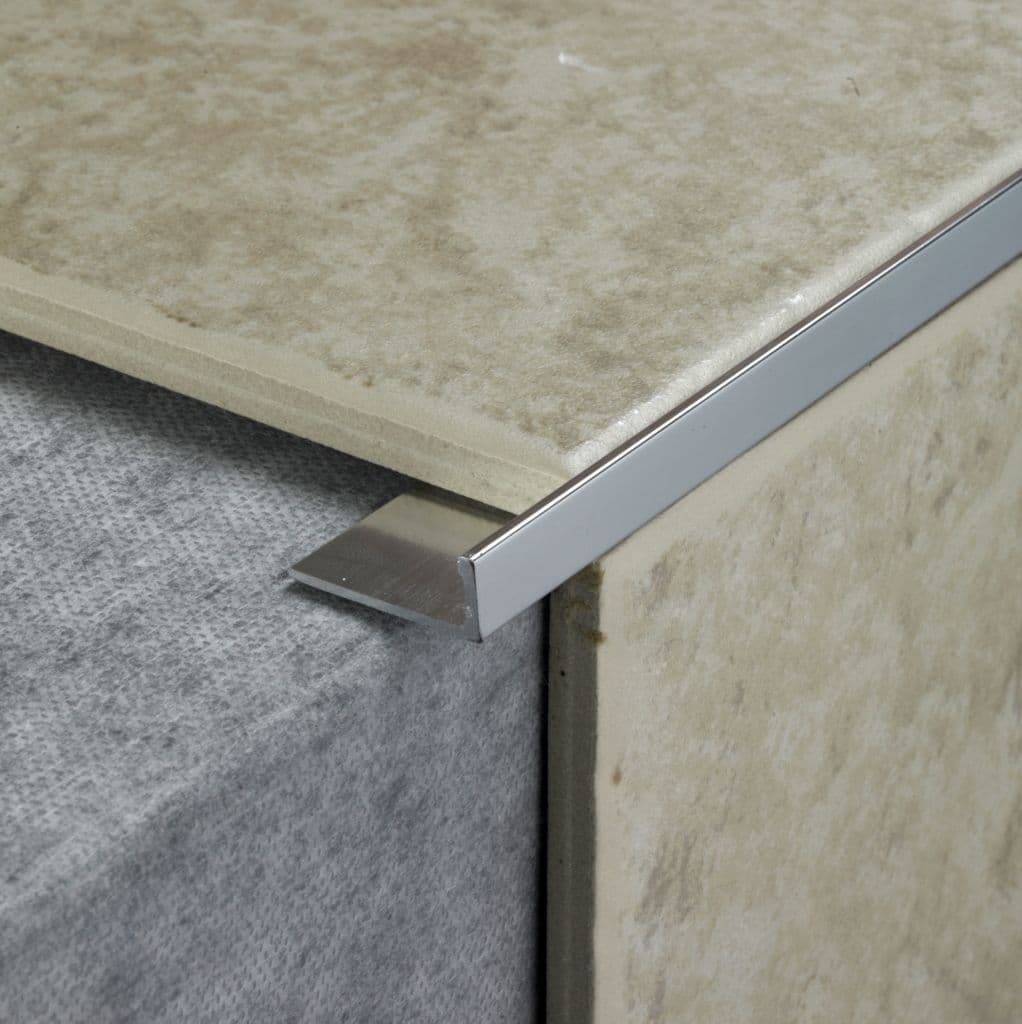 Tile Rite L Shape Tile Trim - 2.4m x 10mm Silver